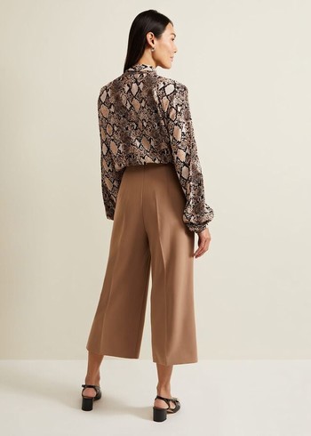 Phase Eight Aubrielle Clean Crepe Culotte Trousers Brown Canada | LVYTMO-921